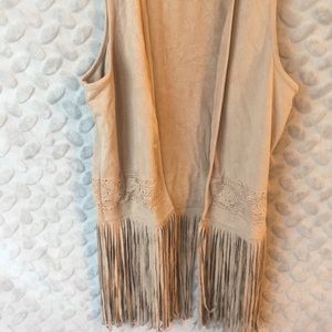 Maurice’s suede festival fringe vest